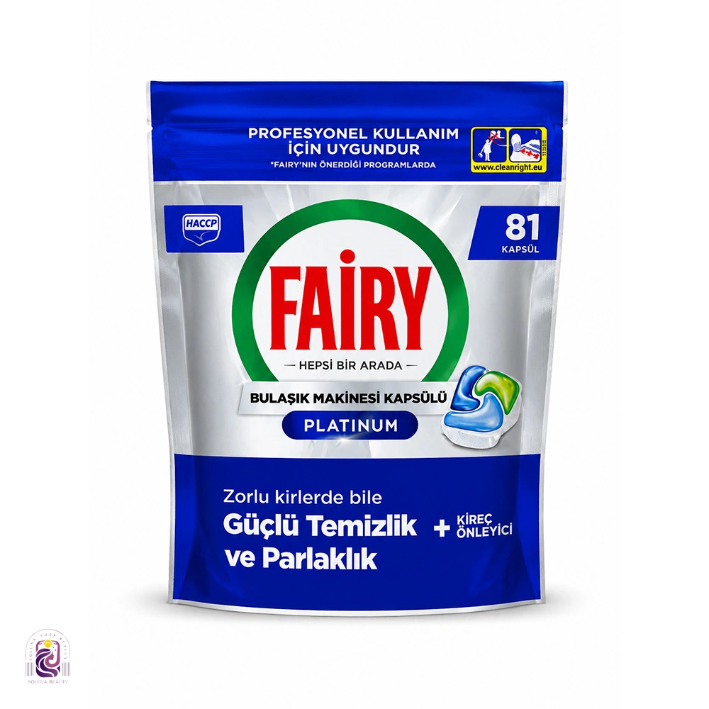 قرص ماشین ظرفشویی فیری مدل Platinum بسته 81 عددی - تصویر 1
