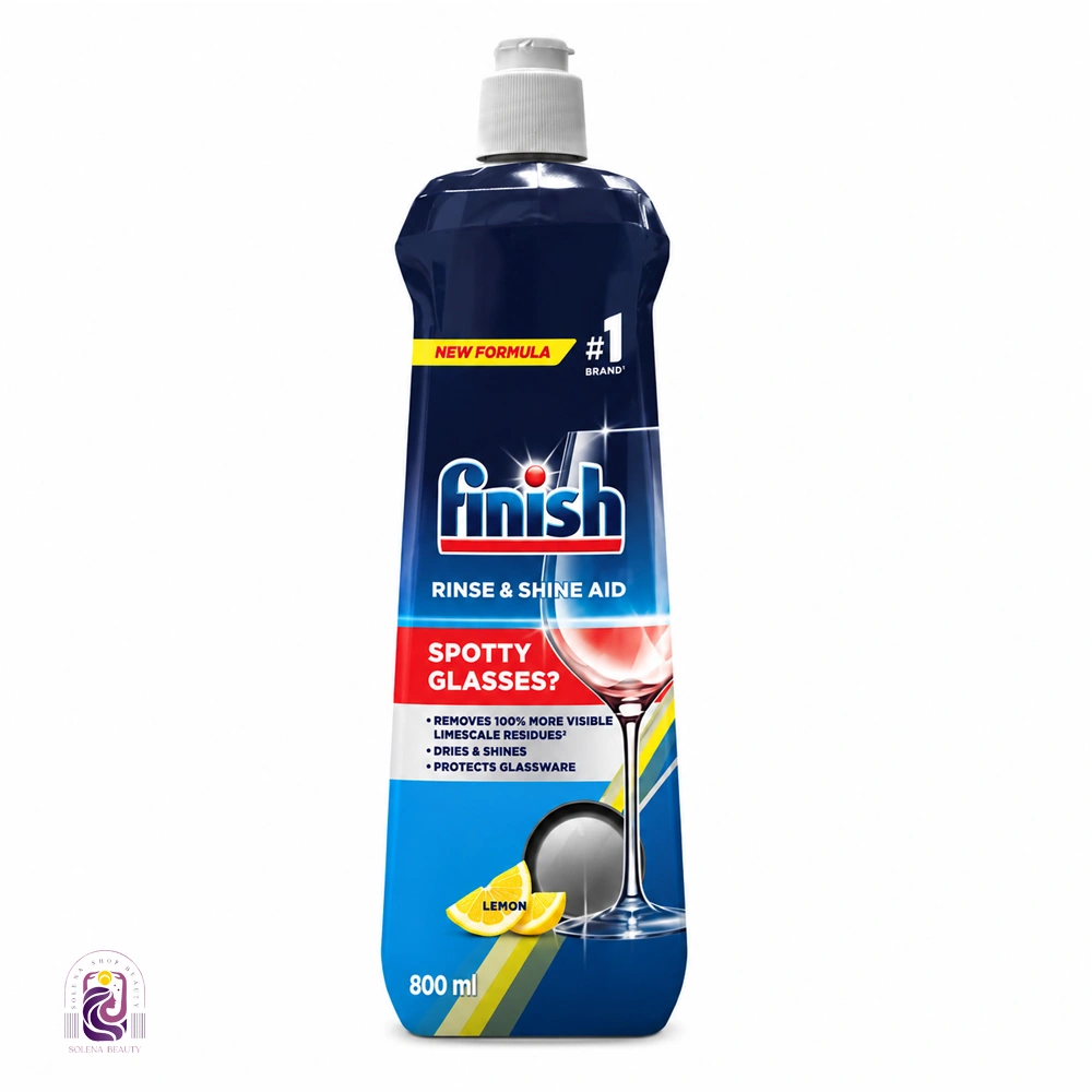 جلادهنده ماشین ظرفشویی فینیش Finish Rinse & Shine Aid Spotty Glasses (Lemon) 800 ml - تصویر 1