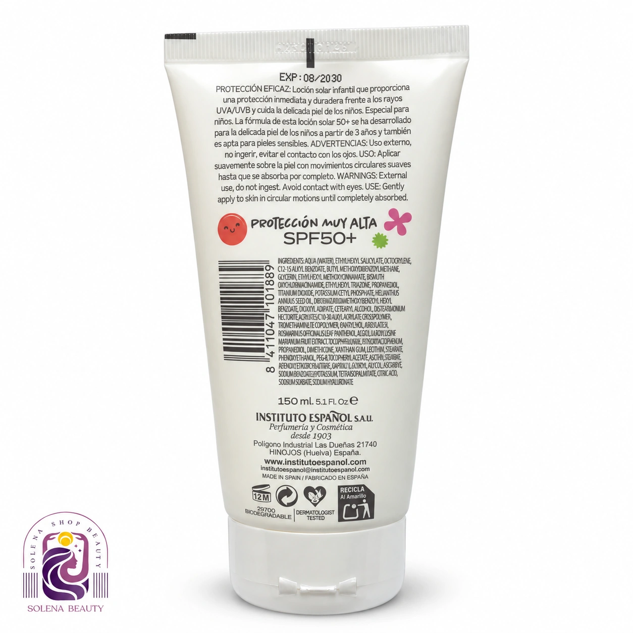 ضدآفتاب کودک اسپانول مدل کیدز پوست حساس SPF50+ حجم ۱۵۰ میلیلیتر - تصویر 2